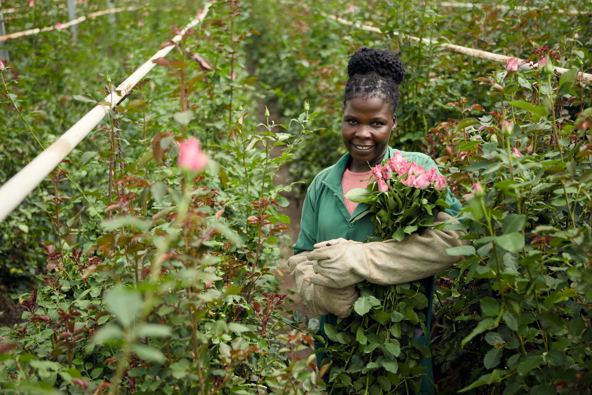 Christine Topista Nekesa, dipendente di Kenya Bohemian Flowers