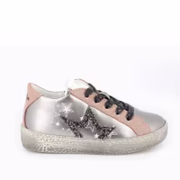 Sneakers Argento Lacci + Zip - 2