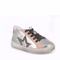 Sneakers Argento Lacci + Zip - 1