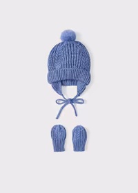Completo cappello e manopole neonato - 1