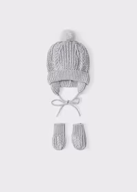 Completo cappello e manopole neonato - 1