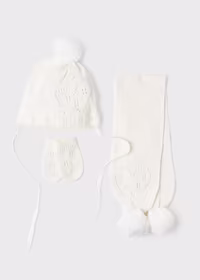 Set cappello+sciarpa+manopole - 1