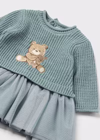 vestito maglia/tulle - 2