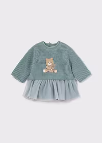 vestito maglia/tulle - 1