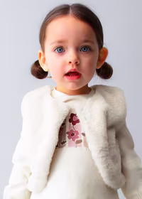 completo 3 pz maglia leggins pelliccia - 3