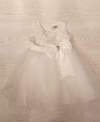 vestito cerimonia tulle con fiocco - 1