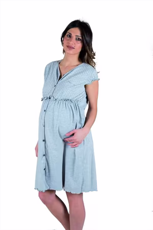 Camicia da notte clinica aperta davanti mezza manica