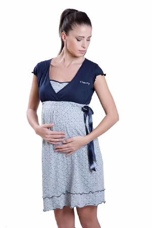 Camicia da notte per gravidanza e allattamento mezza manica