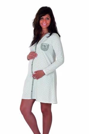 Camicia da notte clinica aperta davanti manica lunga
