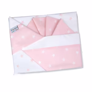 Set Lenzuola da Carrozzina (sotto, sopra e federa) ROSA