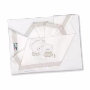 Set Lenzuola da Lettino (sotto, sopra e federa) BEIGE