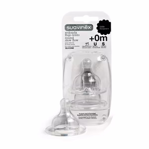 2x Tettarelle Suavinex Silicone Flusso Lento 0m+