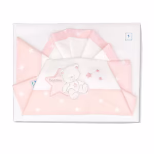 Set Lenzuola da Carrozzina (sotto, sopra e federa) ROSA