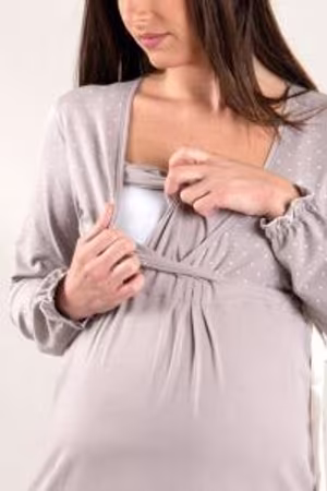 Camicia da notte clinica aperta davanti manica lunga - Premaman