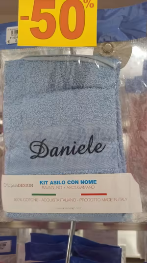 set asciugamano e bavetta