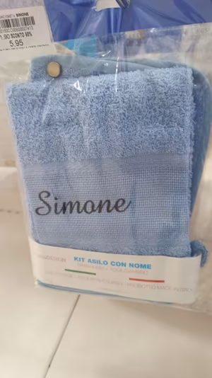 set asciugamano e bavetta