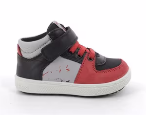 Sneakers Grigio Rosse con Strap