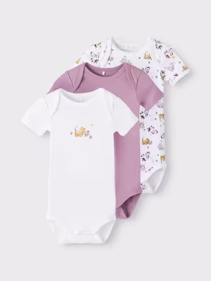 set 3 body manica corta