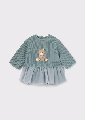 vestito maglia/tulle