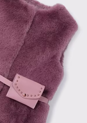 gilet pelliccia +cintura