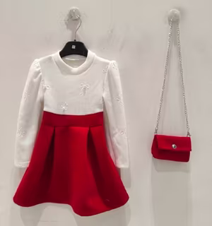 vestito fiocchi perle