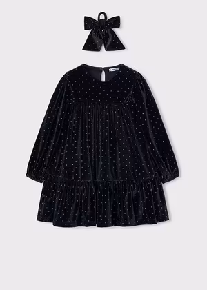 vestito velluto elastico