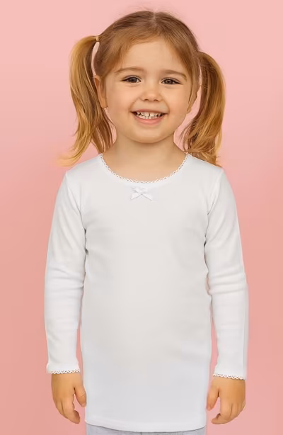 maglia m/l felpato basico bimba