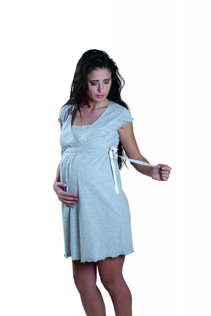 Camicia da notte per gravidanza e allattamento mezza manica