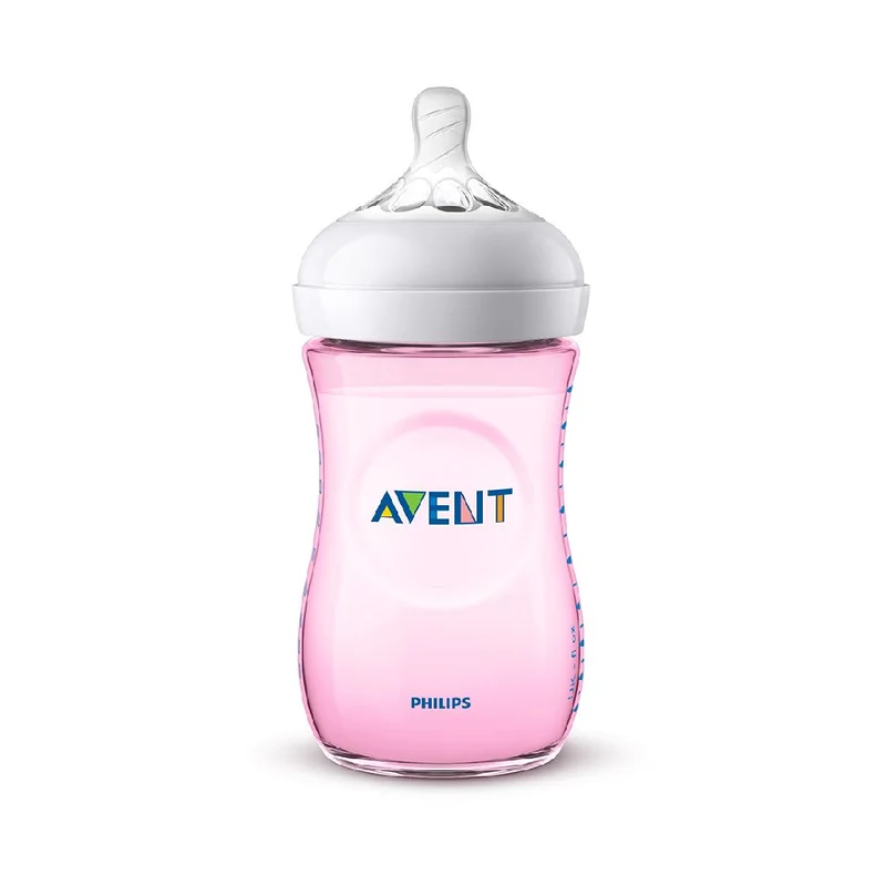 Biberon Natural 260ml in PP rosa