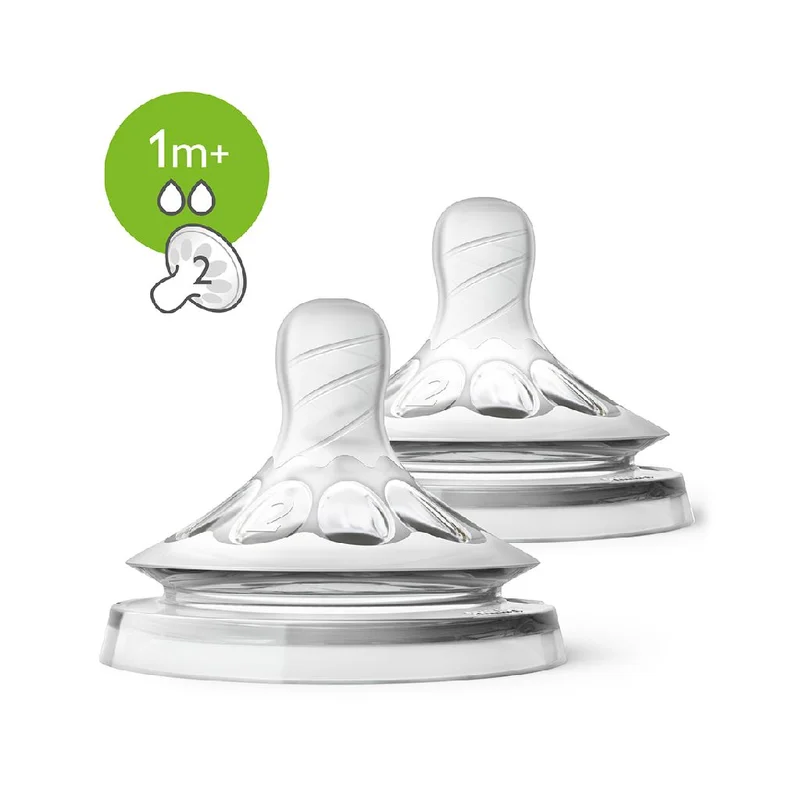 2 Tettarelle Natural Flusso Lento 1M+ AVENT