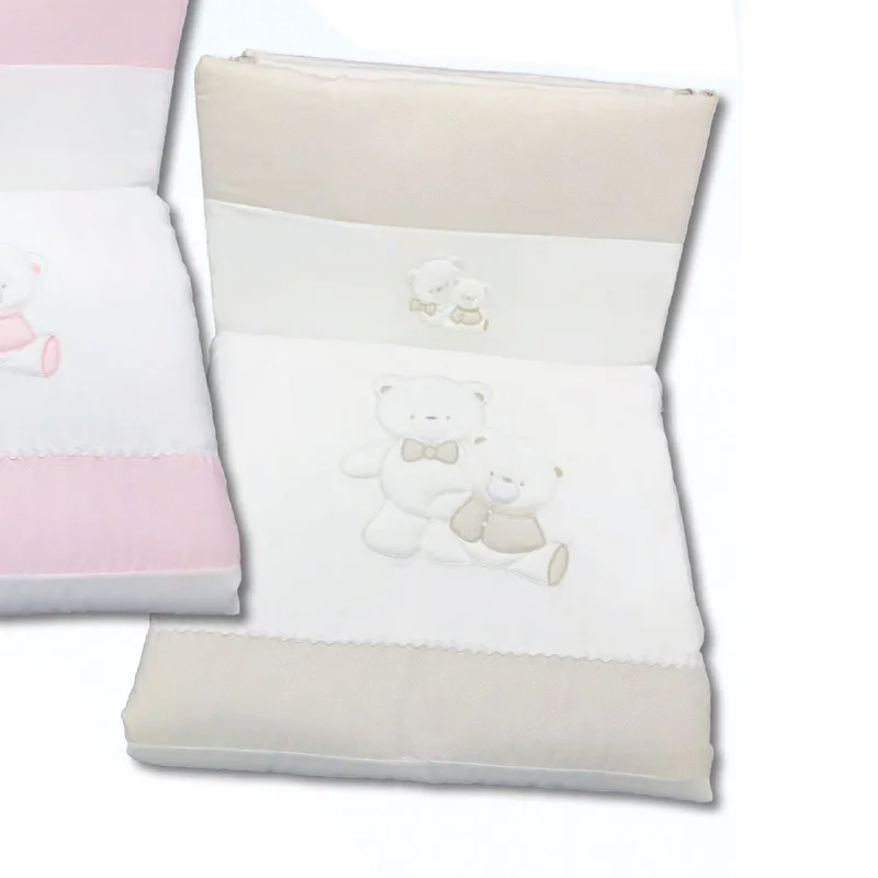 Piumotto Lettino Estraibile + Paracolpi e Federa BEIGE
