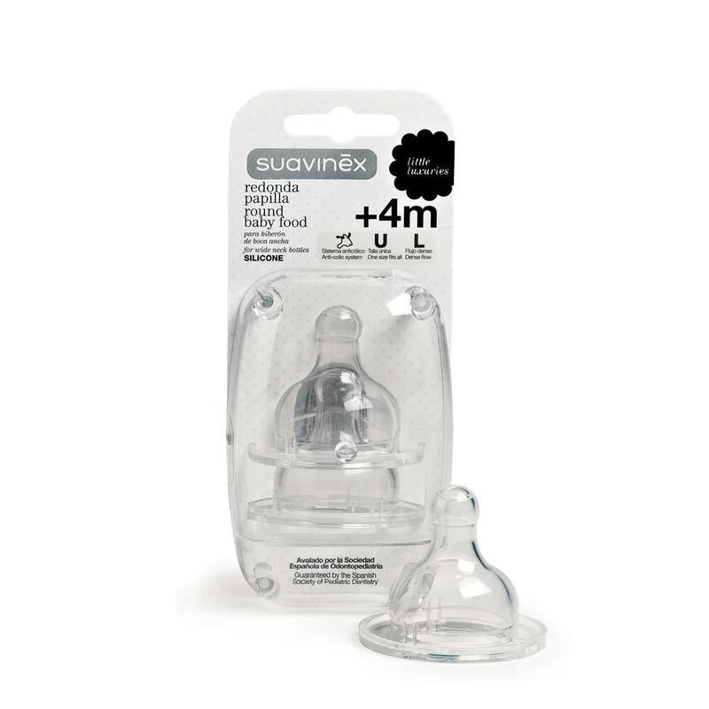 2x Tettarelle Suavinex Silicone Flusso Largo Pappa 6m+