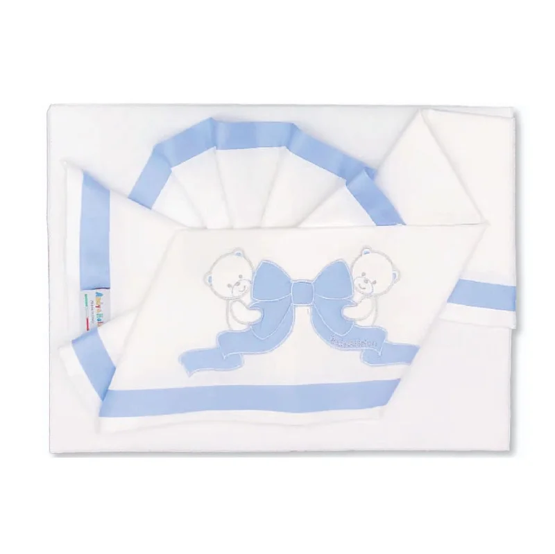 Set Lenzuola da Lettino (sotto, sopra e federa) AZZURRO
