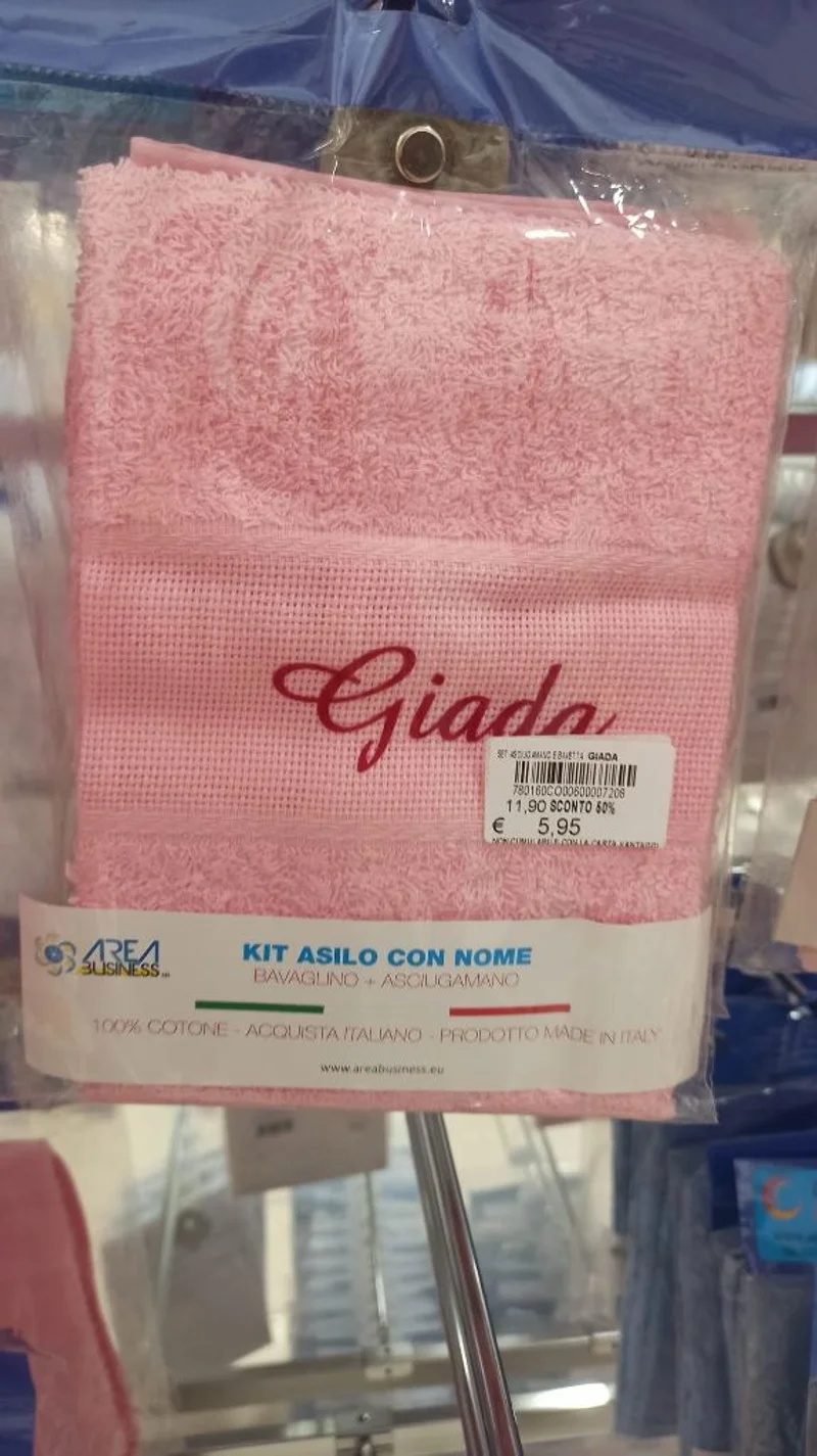 set asciugamano e bavetta