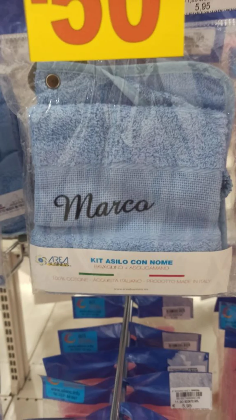 set asciugamano e bavetta