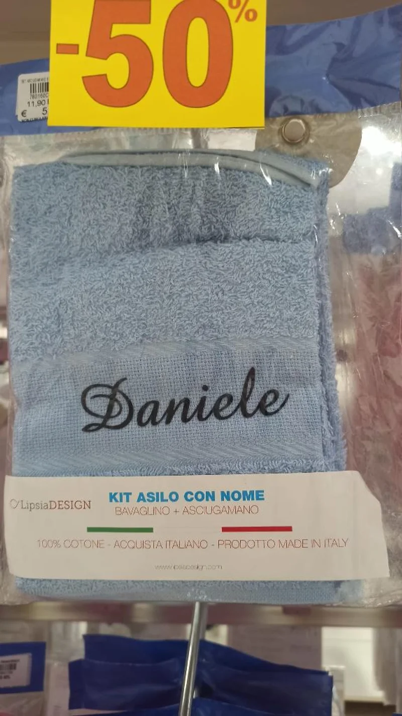 set asciugamano e bavetta