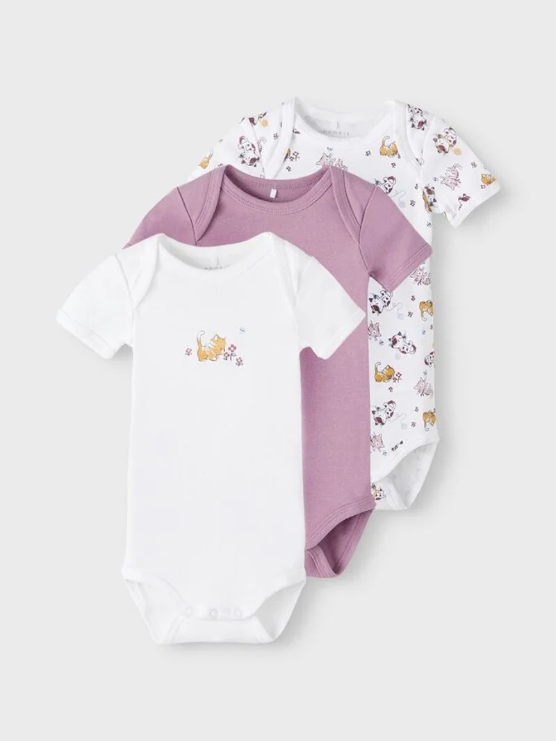 set 3 body manica corta