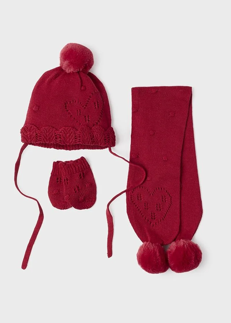 Set cappello+sciarpa+manopole