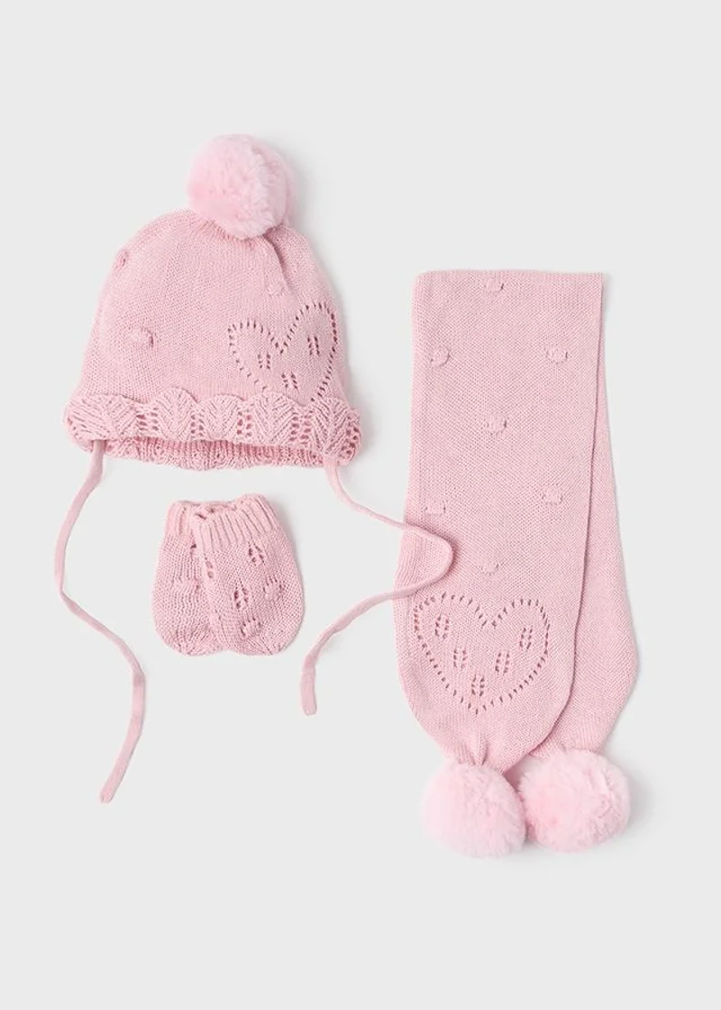 Set cappello+sciarpa+manopole