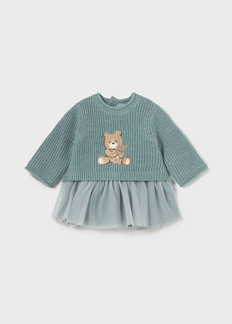 vestito maglia/tulle
