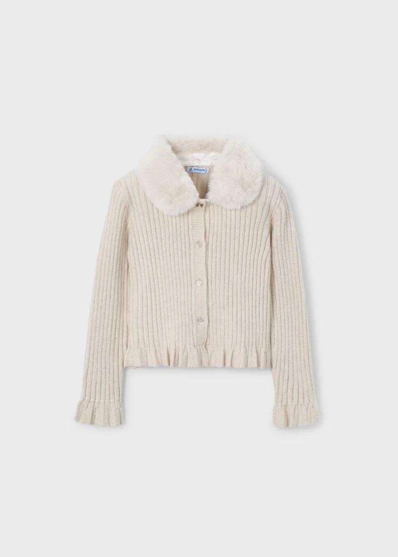 cardigan colletto pelliccia cardigan colletto pelliccia