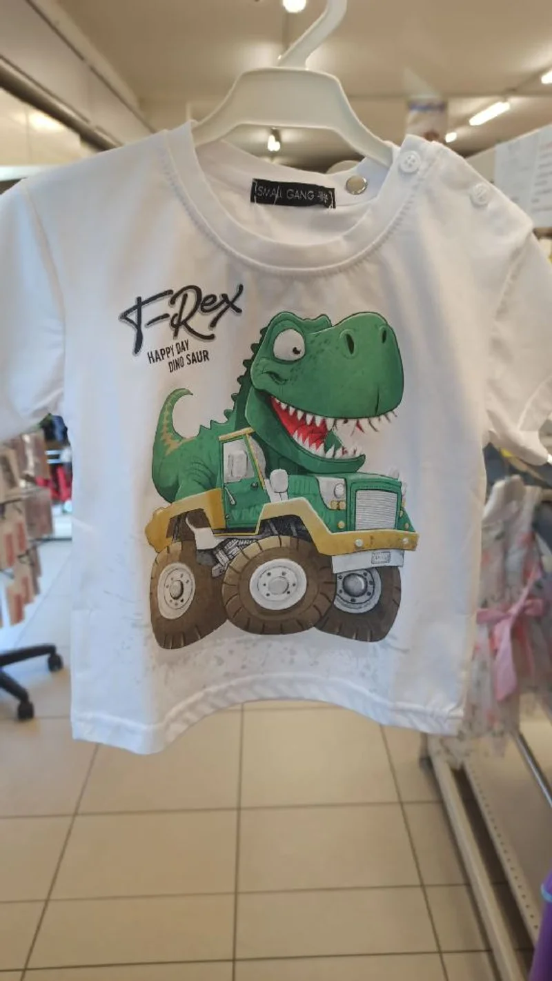 maglietta dinosauro