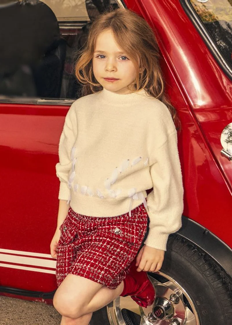 pantalone corto tweed